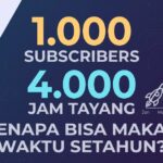 Ilustrasi grafik yang menjelaskan alasan pencapaian 1.000 subscribers dan 4.000 jam tayang memakan waktu setahun, serta bagaimana strategi smm panel youtube dapat mempercepat proses monetisasi