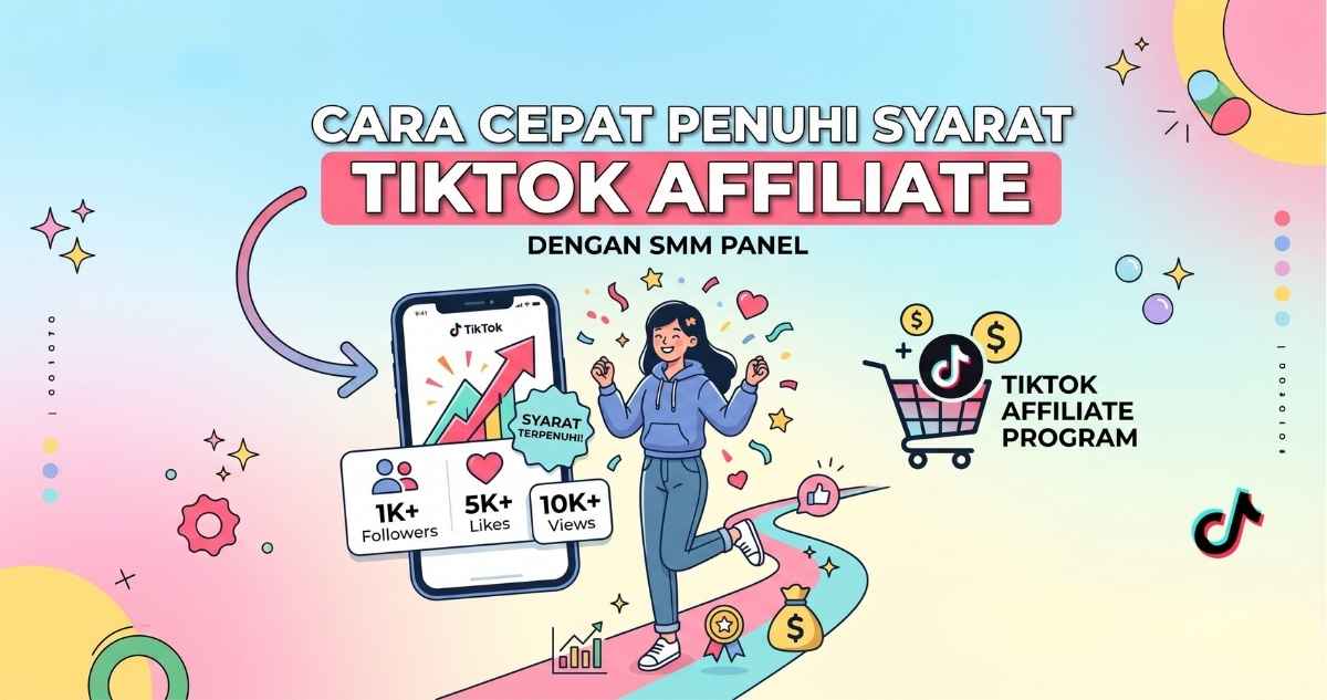 cara cepat penuhi syarat tiktok affiliate dengan smm panel