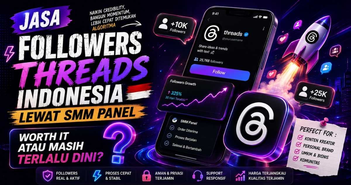 Ilustrasi followers Threads Indonesia lewat SMM panel