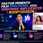 ilustrasi 5 faktor penentu yang perlu dipertimbangkan ketika ingin memilih smm panel atau influencer