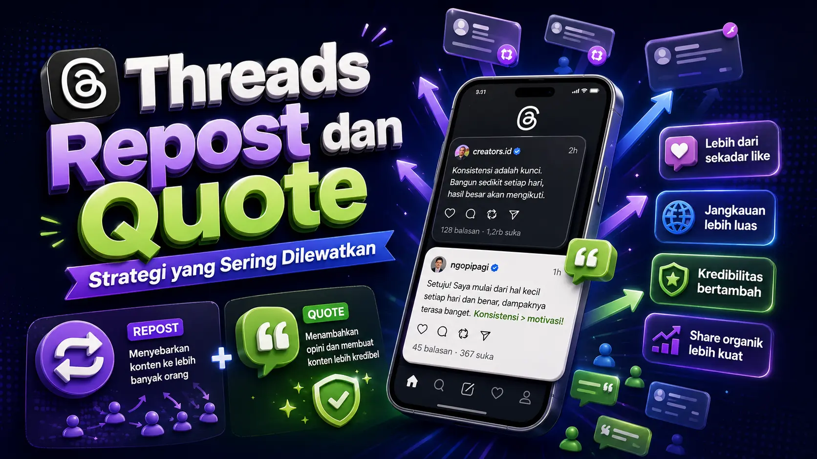 Threads Repost dan Quote, strategi yang sering dilewatkan oleh pengguna